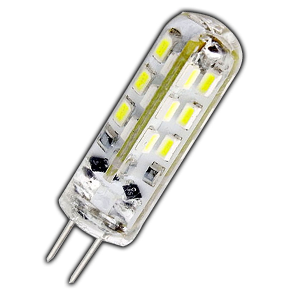 G4 1,5 Watt LED Lampe gelb / gelbes Licht 12V DC dimmbar Leuchtmittel