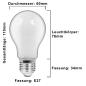 Mobile Preview: E27 Filament LED 7,5 Watt 720lm dimmbar warmweiß Milchglas matt Lampe Birne A60