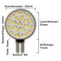 Preview: G4 LED Leuchtmittel 1,4 Watt dimmbar 12V AC/DC 21 SMDs warmweiß 120°