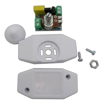 Schnurdimmer Dreh-Dimmer für LED Leuchtmittel 1-60W Drehdimmer Stecker Buchse weiß