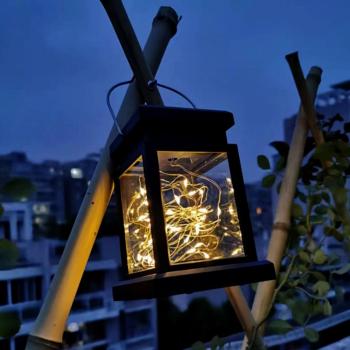 LED Solarlaterne +Akku Garten-Laterne Laterne Solarglas Lampe Außen-Beleuchtung
