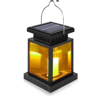 LED Solarlaterne mit LED Kerze + Akku Gartenlaterne Laterne Solarglas