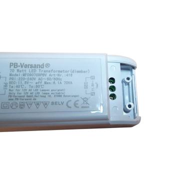 LED Trafo 0-70 Watt 12V~ AC dimmbarer Elektronischer Transformator