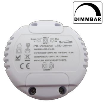 Dimmbarer LED Trafo 1-20 Watt 12V DC TRIAC Dimmer Netzteil Driver dimmbar