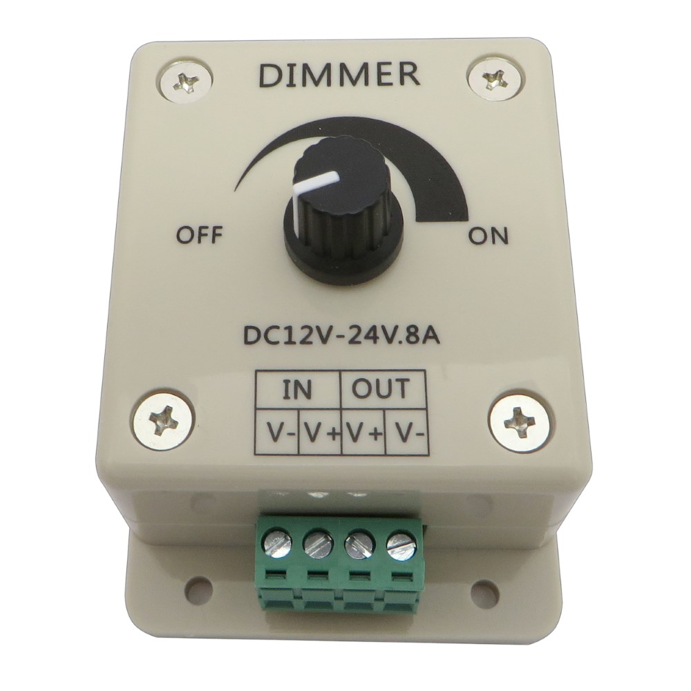 （verbesserte Version）12V 24V 30A LED Dimmer Kontrolleur für Einzelfarbe LED Streifen Beleuchtung Lampe Band Licht Schwarz Knopf Kontrolle Helligkeit 