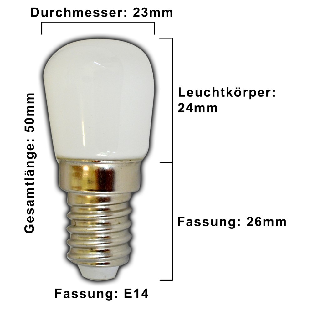 PB-Versand GmbH - E14 mini LED 1,5 Watt matt Milchglas warmweiß Birne aus  Glas