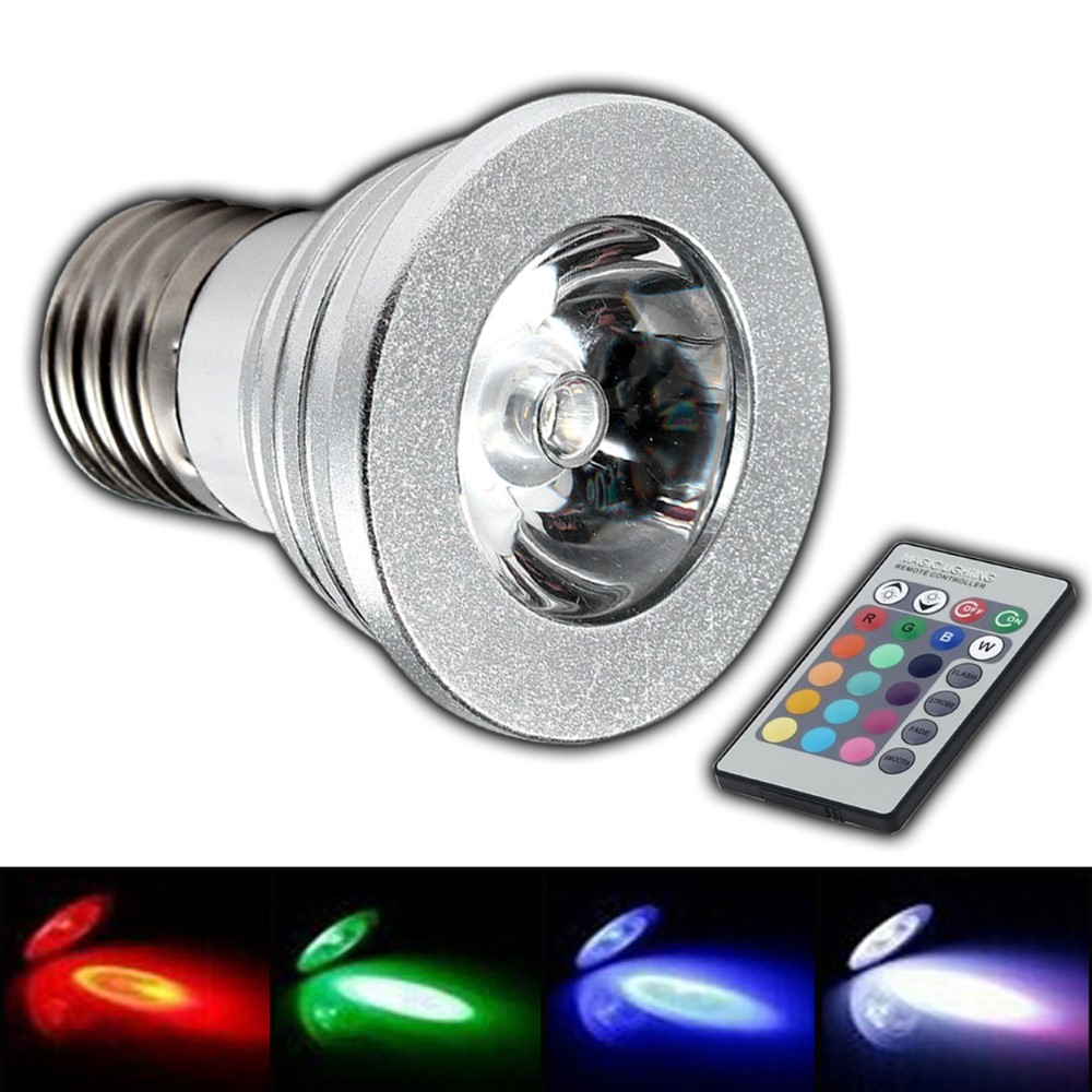LED Multicolor Lampe Farbwechsel Leuchte 4W E27 16 Farben Fernbedienung  BELLSON 