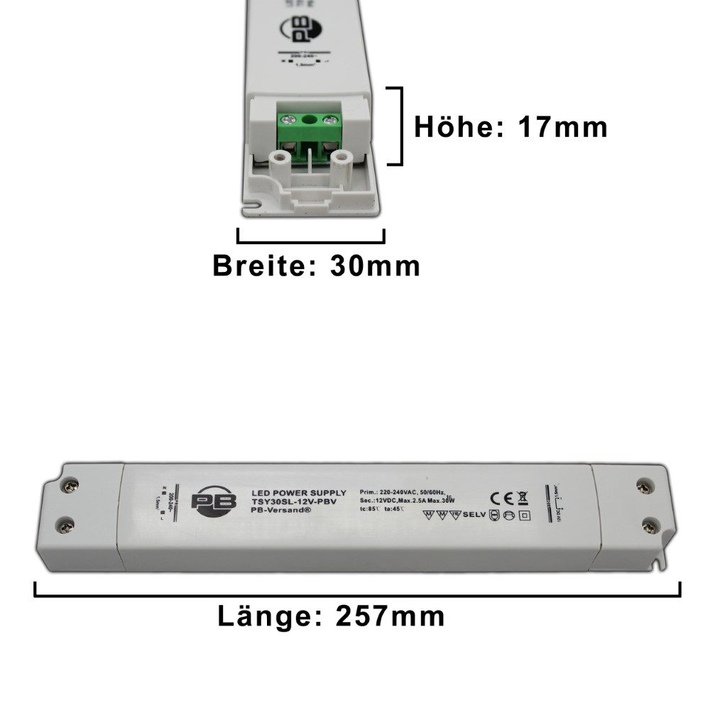 LED Trafo 6 - 50W LED Transformator 12V DC G4 MR16 Lampen LED Slim