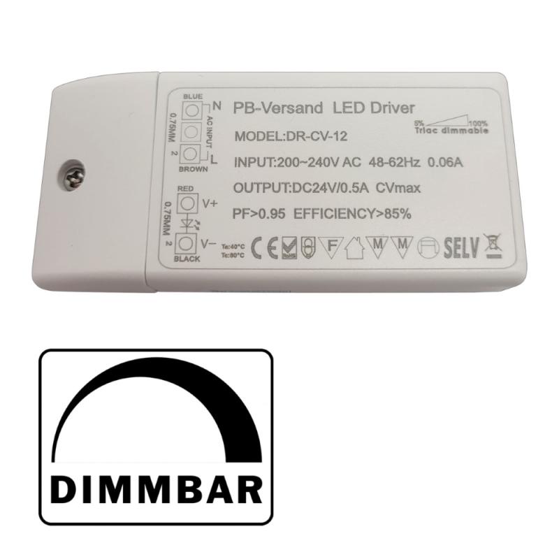 LED Trafo dimmbar 24V 12W Triac Transformator driver Netzteil 12 Watt 24 Volt