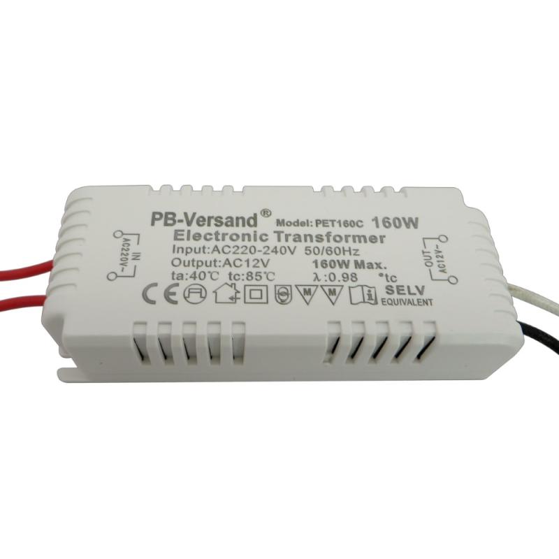 LED Trafo 0- 80 Watt 12V~ AC Transformator Netzteil Halogen 160W