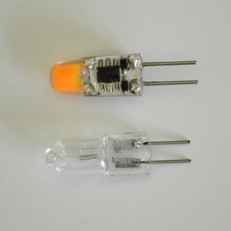 G4 COB LED 1,5 Watt aus Silikon, dimmbare AC/DC LED - warmweiß